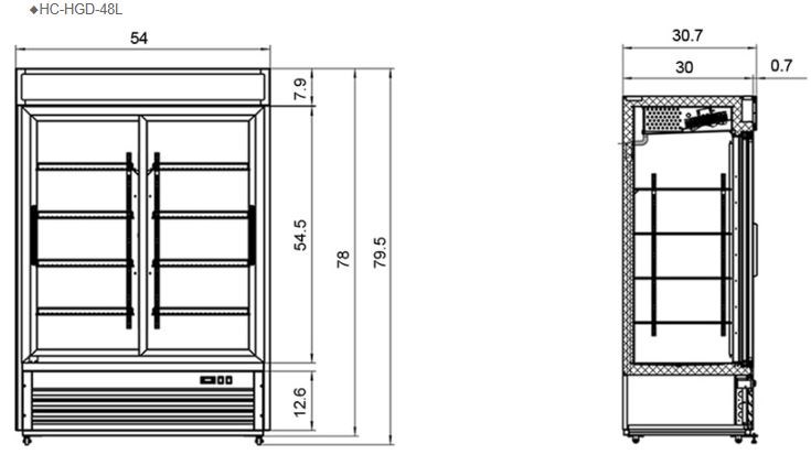 tu mat 2 canh kinh cua truot firscool hc-hgd-48l hinh 1