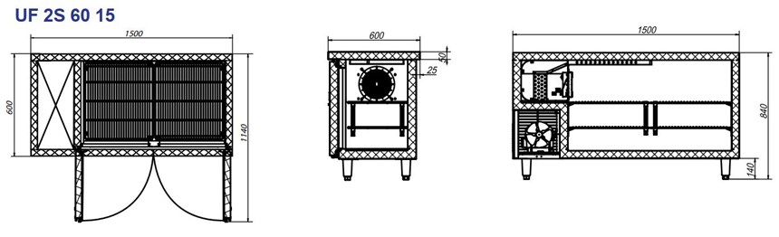 ban dong inox 2 cua turbocool 300 lit uf 2s 60 15 hinh 0