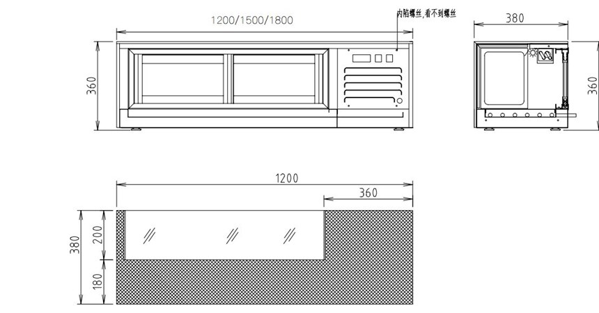 tu trung bay va bao quan sushi kolner ss-1200 hinh 0