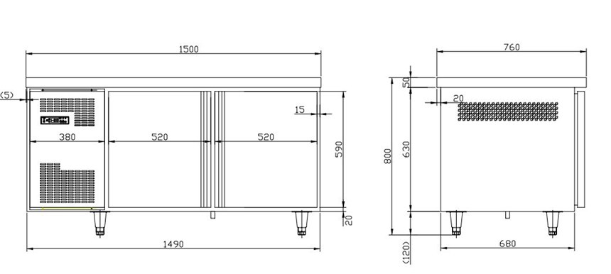 ban mat 2 canh kolner tc0.3l2 (lanh truc tiep) hinh 0