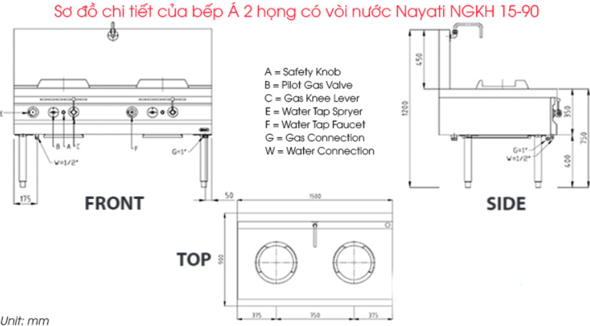 bep a 2 hong co voi nuoc nayati ngkh 15-90 hinh 1