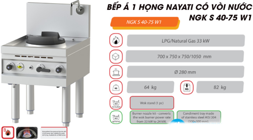 bep a 1 hong co voi nuoc nayati ngk s 40-75 w1 hinh 0