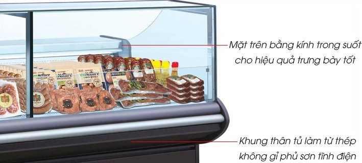 tu mat trung bay thuc pham opo sme0m2-sf hinh 0