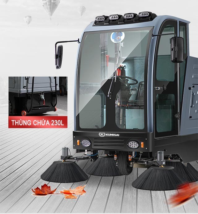 xe quet rac cong nghiep ngoi lai kumisai kms-s13 hinh 1