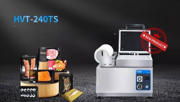 máy đóng gói hút chân không và đóng kín khay định hình nhiệt hvt-240ts (dòng để bàn, dùng cho khay đựng thịt) hình 0 may dong goi hut chan khong va dong kin khay dinh hinh nhiet hvt-240ts (dong de ban, dung cho khay dung thit) hinh 0