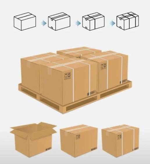 thiet bi dong goi tu dong dan bang keo va dai nep thung carton xfk-1d hinh 1
