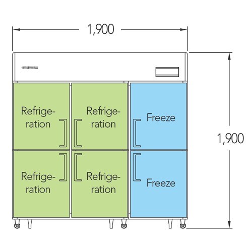 tu dong mat 6 canh inox everzen uds-65rfir (unique daesung) hinh 1