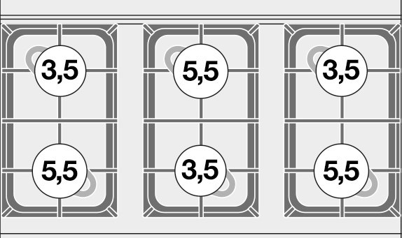 bep au 6 dau dot dung gas va lo nuong gas (cua thep khong gi) lotus cf6-610g hinh 0