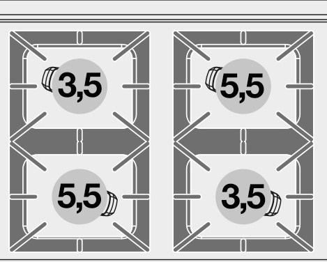 bep au 4 dau dot dung gas kem lo nuong gas (cua kinh) lotus cf4-8g hinh 1