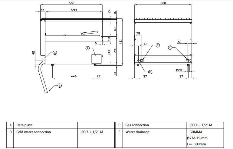 bep nau mi ong dung gas lotus cp-6g hinh 1