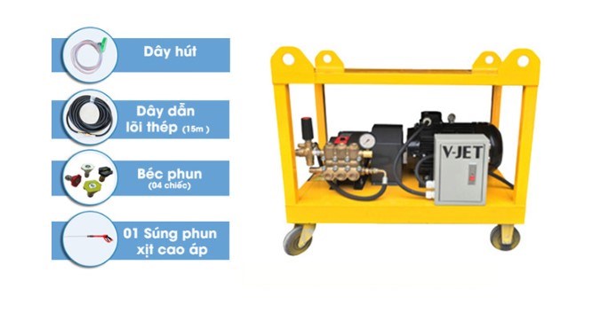 may xit rua xe cao ap chuyen dung v-jet 300/22 hinh 0