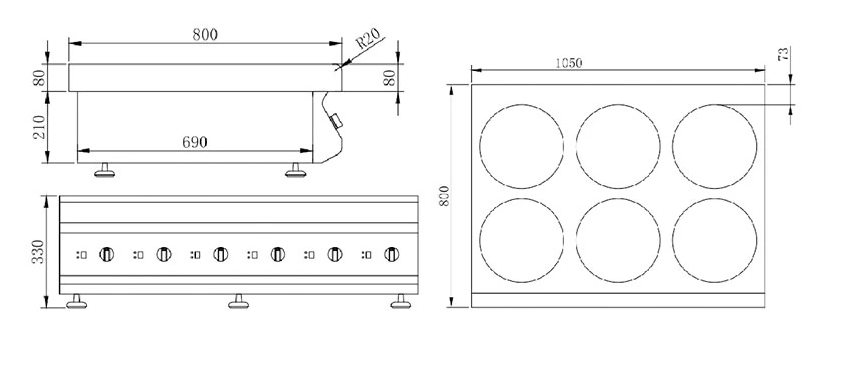 bep dien tu 6 dau dot de ban lestov lt-tb300vi-b135  hinh 3