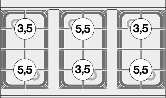 bep au 6 dau dot dung gas va lo nuong gas (cua thep khong gi) lotus cf6-610g hinh 0