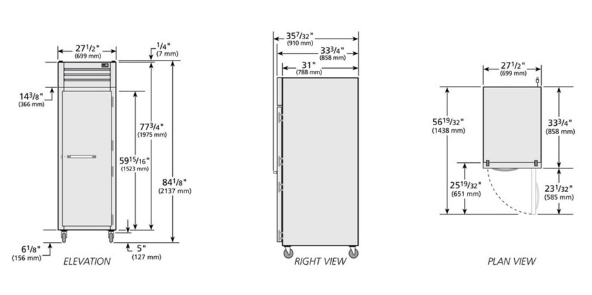 tu dong cua xoay ran reach-in true stg1f-1s-hc hinh 0