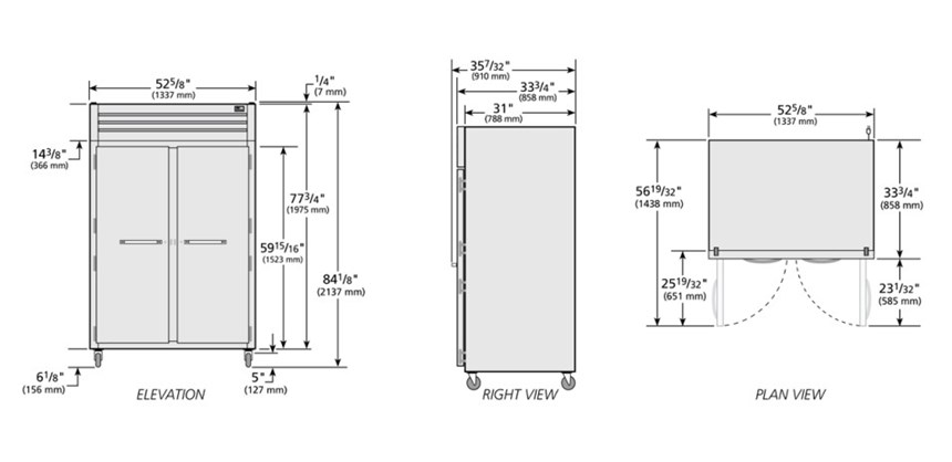 tu dong cua xoay ran reach-in true stg2f-2s-hc hinh 0