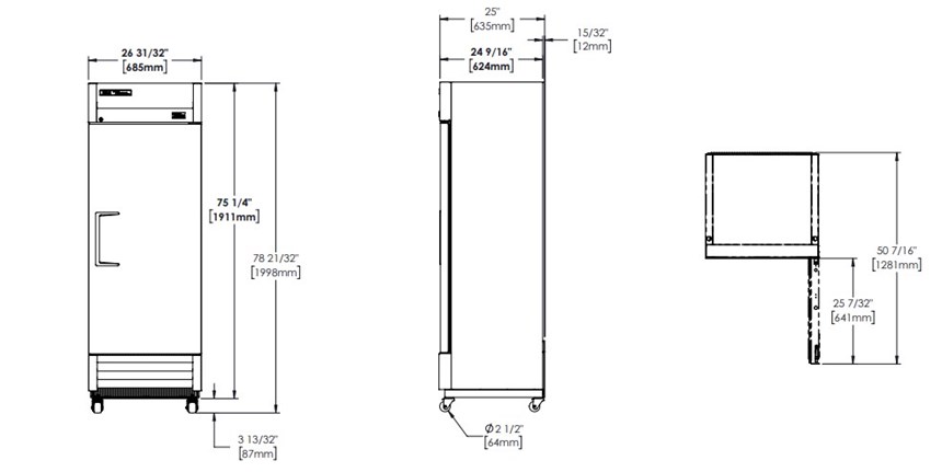 tu dong flex temp cua xoay ran reach-in true t-19f-flx-hc hinh 0