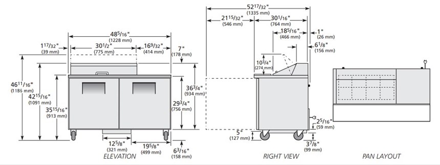 ban sandwich/salad cua dac true tssu-48-08-hc hinh 0