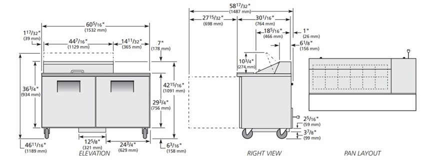 ban sandwich/salad cua dac true tssu-60-12-hc hinh 0