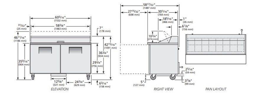 ban sandwich/salad cua dac true tssu-60-16-hc hinh 0