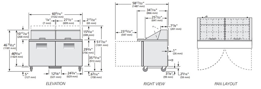 ban sandwich/salad cua dac mega-top true tssu-60-24m-b-st-hc hinh 0