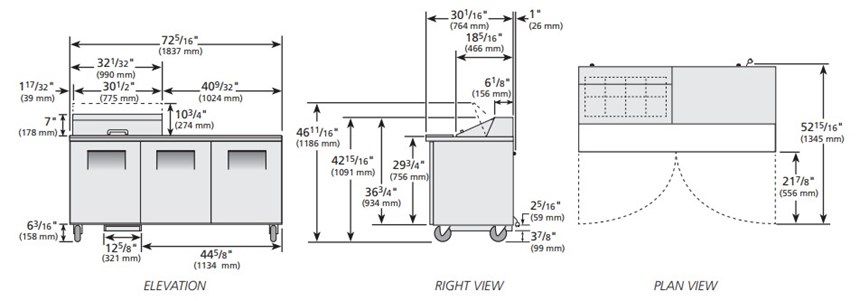 ban sandwich/salad cua dac true tssu-72-08-hc hinh 0