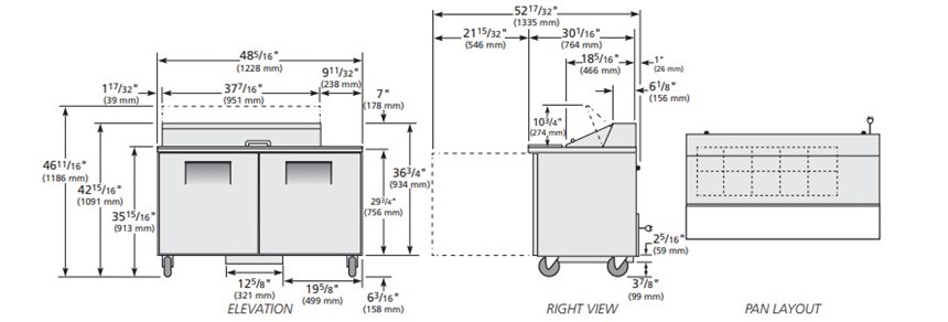 ban sandwich/salad cua dac true tssu-48-10-hc hinh 0