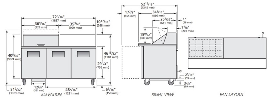 ban sandwich/salad cua dac mega-top true tssu-72-15m-b-hc hinh 0