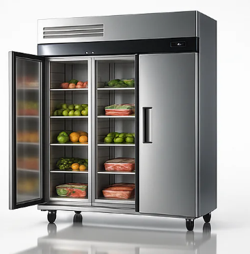 tu mat dung 3 canh inox turbo air kr65-3 hinh 0