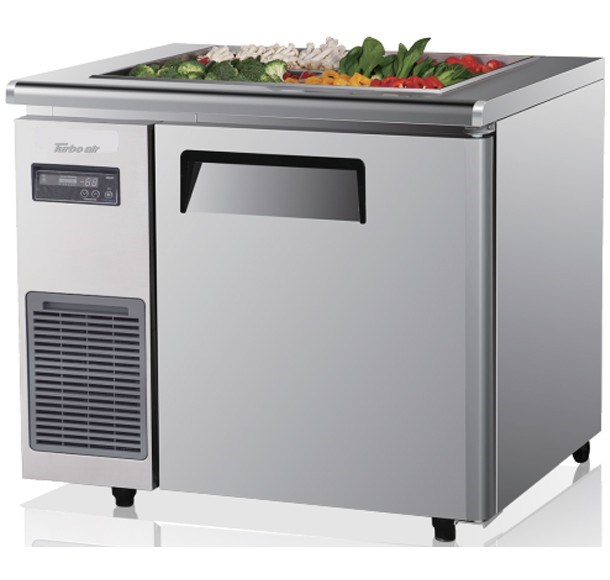 ban salad 1 canh inox turbo air ksr9-1 0.9m hinh 0