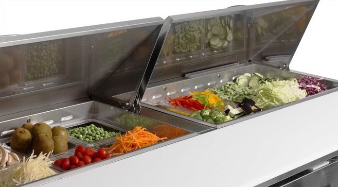 bàn salad 3 cánh inox turbo air khr18-3 1m8 hình 1 ban salad 3 canh inox turbo air khr18-3 1m8 hinh 1