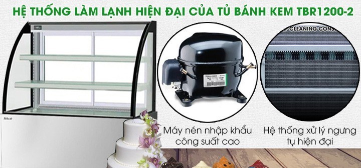 tủ trưng bày bánh kính cong turbo air tbr1200-2 hình 1 tu trung bay banh kinh cong turbo air tbr1200-2 hinh 1