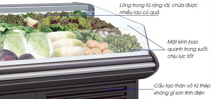 tủ mát trưng bày rau củ quả opo f0v1 hình 0 tu mat trung bay rau cu qua opo f0v1 hinh 0