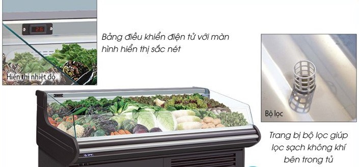 tủ mát trưng bày rau củ quả opo f0v1 hình 1 tu mat trung bay rau cu qua opo f0v1 hinh 1