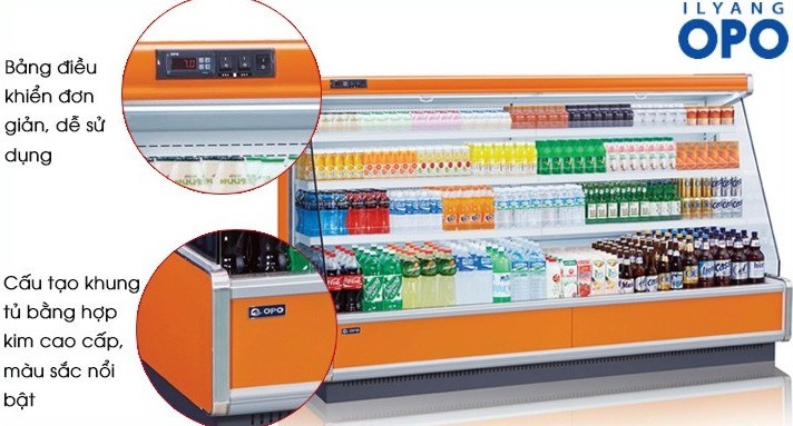 tủ mát trưng bày thực phẩm opo smdr hình 1 tu mat trung bay thuc pham opo smdr hinh 1