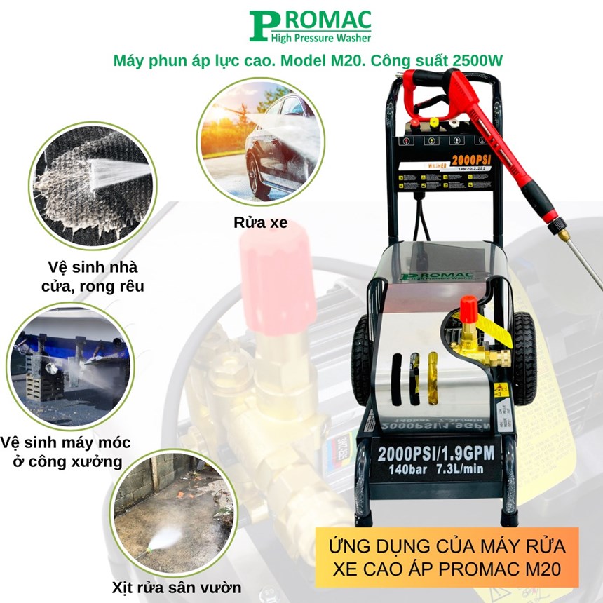 máy xịt áp lực cao promac m20 hình 1 may xit ap luc cao promac m20 hinh 1