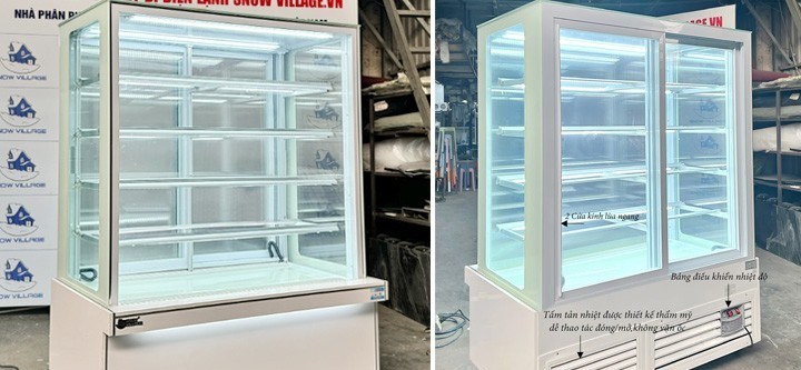 tủ bánh kem kính vuông 5 tầng snow village gb-300-4l.z5 1m2 hình 0 tu banh kem kinh vuong 5 tang snow village gb-300-4l.z5 1m2 hinh 0