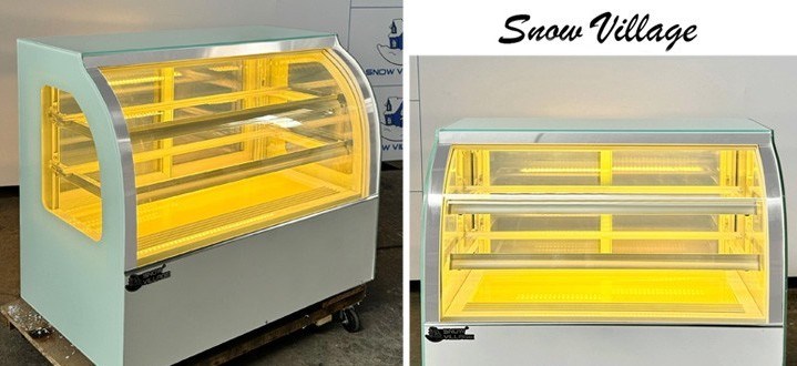 tủ bánh kem mini để bàn kính cong snow village gb-120-t 0.9m hình 1 tu banh kem mini de ban kinh cong snow village gb-120-t 0.9m hinh 1