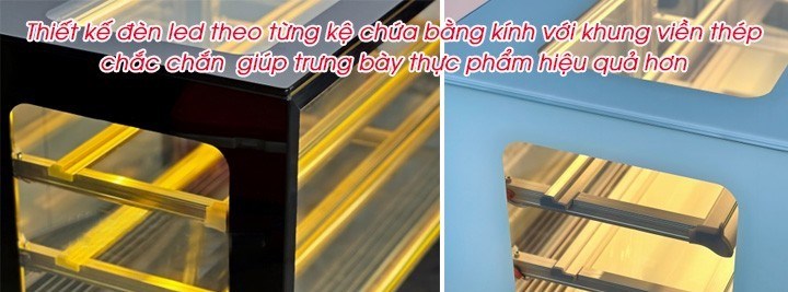 tủ bánh kem để bàn kính vuông snow village gb-1200v 1m2 hình 1 tu banh kem de ban kinh vuong snow village gb-1200v 1m2 hinh 1