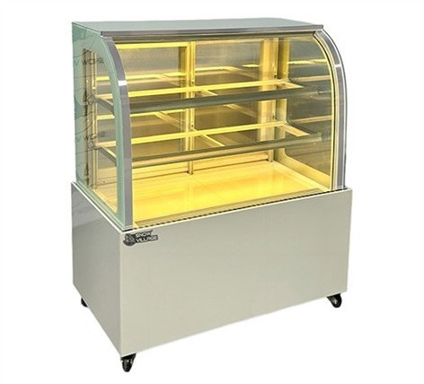 tủ bánh kem kính cong 3 tầng snow village gb-250-4l 0.9m hình 1 tu banh kem kinh cong 3 tang snow village gb-250-4l 0.9m hinh 1
