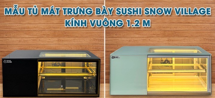 tủ mát trưng bày sushi kính vuông snow village ss-1.2v 1m2 hình 0 tu mat trung bay sushi kinh vuong snow village ss-1.2v 1m2 hinh 0