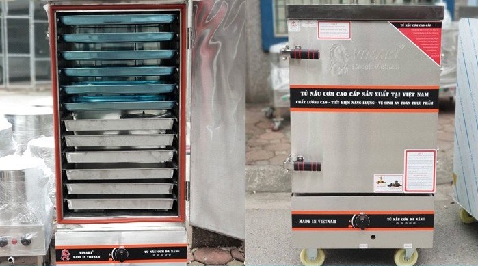 tủ nấu cơm 12 khay dùng gas vinaki 12kg hình 1 tu nau com 12 khay dung gas vinaki 12kg hinh 1