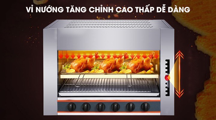 lò nướng salamander 6 họng dùng gas sala6g hình 1 lo nuong salamander 6 hong dung gas sala6g hinh 1