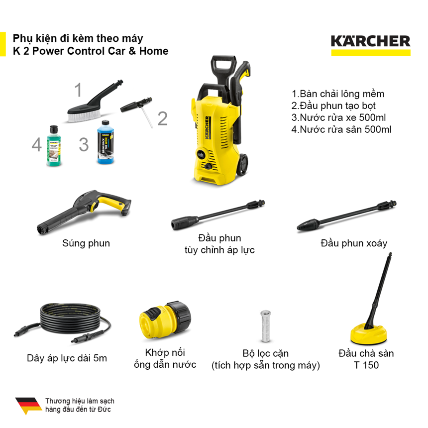máy phun áp lực cao karcher - k 2 power control car & home hình 4 may phun ap luc cao karcher - k 2 power control car & home hinh 4