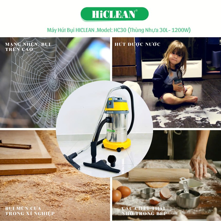 may hut bui kho uot hiclean hc30 hinh 1