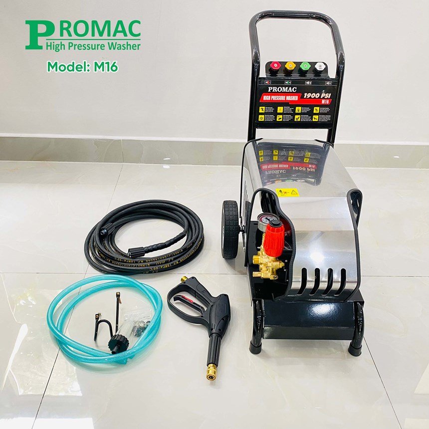 máy phun áp lực cao promac m16, công suất 2000w hình 0 may phun ap luc cao promac m16, cong suat 2000w hinh 0