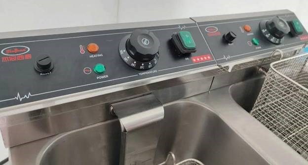 bếp chiên nhúng điện 2 ngăn kolner df-12l-2 hình 1 bep chien nhung dien 2 ngan kolner df-12l-2 hinh 1