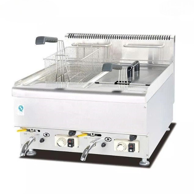 bep chien nhung dung gas 14l voi 2 binh chua kolner gf-565 hinh 0