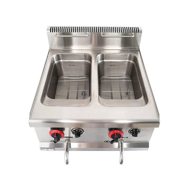 bếp chiên nhúng dùng gas 2 ngăn kolner gf-585 hình 2 bep chien nhung dung gas 2 ngan kolner gf-585 hinh 2