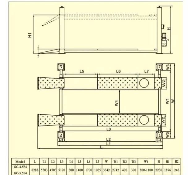 cầu nâng 4 trụ cho kiểm tra góc lái 3d đời mới gc-4.5f4 hình 1 cau nang 4 tru cho kiem tra goc lai 3d doi moi gc-4.5f4 hinh 1