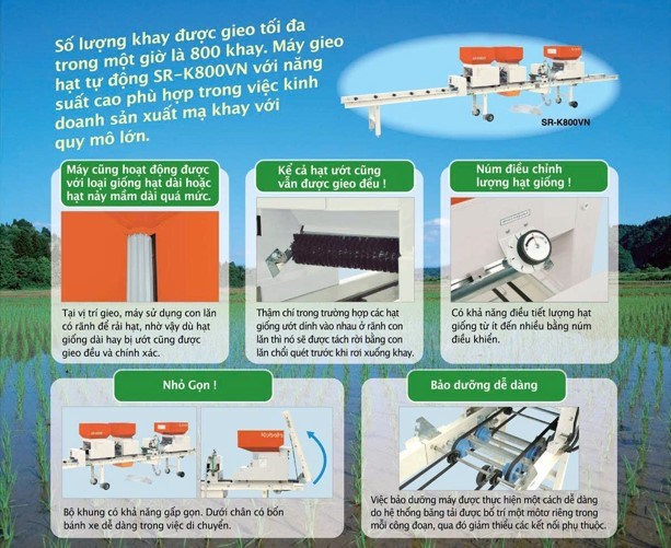 máy gieo hạt kubota sr-k800vn hình 1 may gieo hat kubota sr-k800vn hinh 1